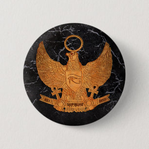 Badge Rond 5 Cm Bouton suprême de Het Heru de pourcentage (Blck,