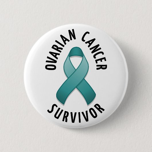 Badge Rond 5 Cm Bouton Survivant du cancer de l'ovaire (Devant)