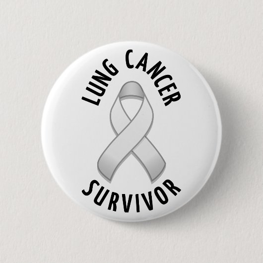 Badge Rond 5 Cm Bouton Survivant du cancer du poumon (Devant)