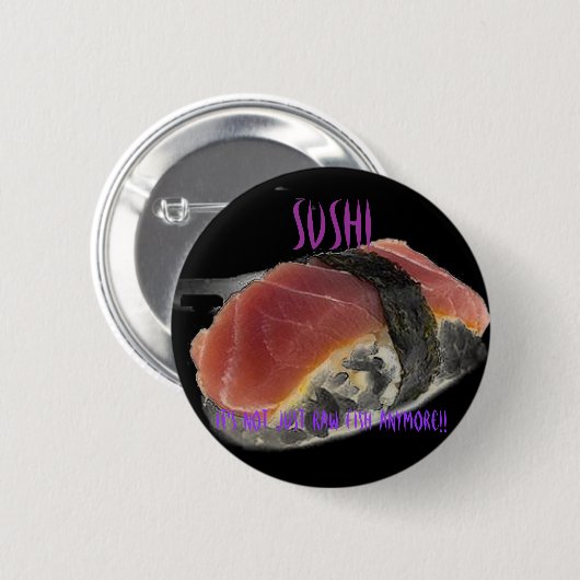 Badge Rond 5 Cm Bouton Sushi (Devant & derrière)