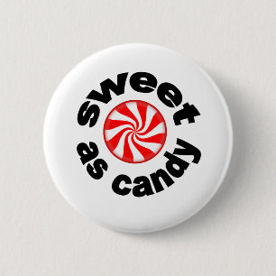 Badge Rond 5 Cm Bouton Sweet As Candy