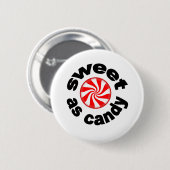 Badge Rond 5 Cm Bouton Sweet As Candy (Devant & derrière)