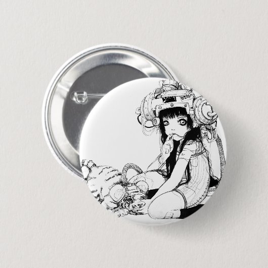 Badge Rond 5 Cm Bouton symbiotique d'amis (Devant & derrière)