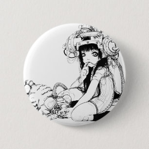 Badge Rond 5 Cm Bouton symbiotique d'amis