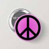 Badge Rond 5 Cm Bouton Symbole de paix rose (Devant & derrière)