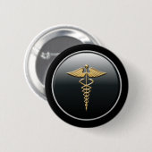 Badge Rond 5 Cm Bouton Symbole du médecin (Devant & derrière)