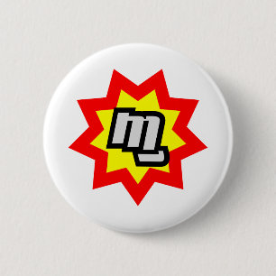 Badge Rond 5 Cm Bouton Symbole MG