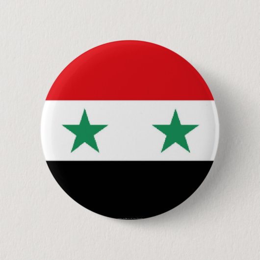 Badge Rond 5 Cm Bouton syrien de drapeau (Devant)