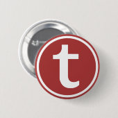 Badge Rond 5 Cm Bouton T-Logo (Devant & derrière)