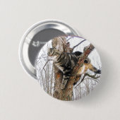 Badge Rond 5 Cm Bouton Tabby Cat (Devant & derrière)
