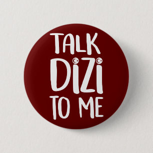 Badge Rond 5 Cm Bouton Talk Dizi Bold Maroon