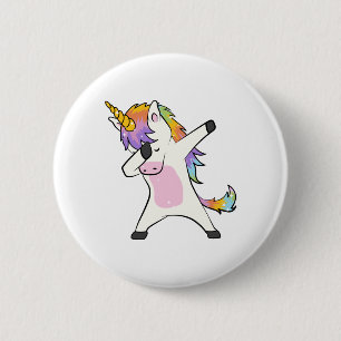 Badge Rond 5 Cm Bouton tamponnant de licorne mignonne unique