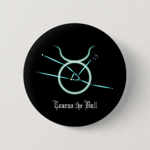 Badge Rond 5 Cm Bouton Taurus de la constellation zodiaque