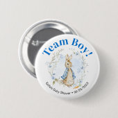 Badge Rond 5 Cm Bouton Team Boy Peter Rabbit (Devant & derrière)