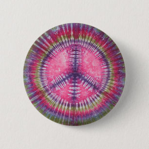 Badge Rond 5 Cm Bouton Teint Pink Violet