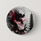 Badge Rond 5 Cm Bouton Tempête de dragon (Devant)