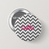 Badge Rond 5 Cm Bouton tendance Chevron (Devant & derrière)