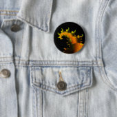 Badge Rond 5 Cm Bouton Tentacle Fractal (En situation)