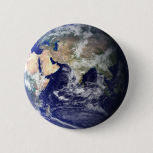 Badge Rond 5 Cm bouton Terre hémisphère oriental