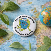 Badge Rond 5 Cm Bouton Terre malade