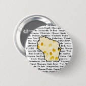Badge Rond 5 Cm Bouton Tête de fromage des villes du Wisconsin (Devant & derrière)