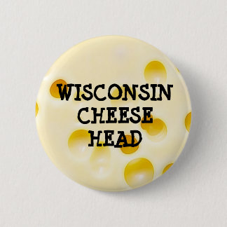 Badge Rond 5 Cm Bouton Tête de fromage Wisconsin