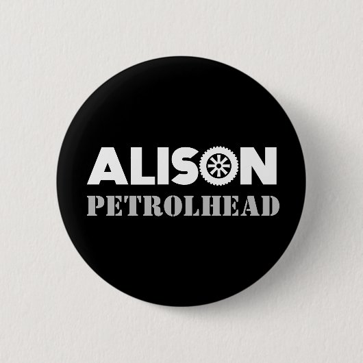 Badge Rond 5 Cm Bouton Tête d'essence d'Alison (Devant)