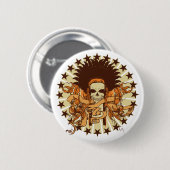Badge Rond 5 Cm Bouton Tête du crâne 2 (Devant & derrière)