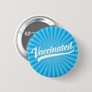 Badge Rond 5 Cm Bouton Texte vacciné