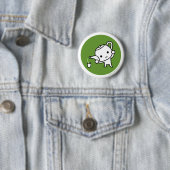 Badge Rond 5 Cm Bouton - thé vert - billet vert (En situation)