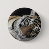Badge Rond 5 Cm Bouton Tiger (Devant)