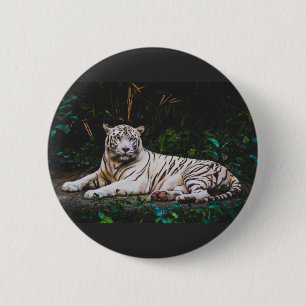 Badge Rond 5 Cm Bouton Tiger