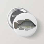 Badge Rond 5 Cm Bouton Tilapia du Nil (Devant & derrière)