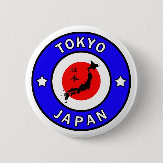 Badge Rond 5 Cm Bouton Tokyo Japon (Devant)