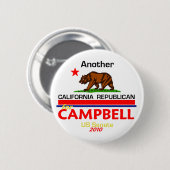Badge Rond 5 Cm Bouton Tom CAMPBELL 2010 (Devant & derrière)