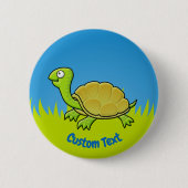 Badge Rond 5 Cm Bouton Tortue de dessin (Devant)