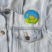 Badge Rond 5 Cm Bouton Tortue de dessin (En situation)