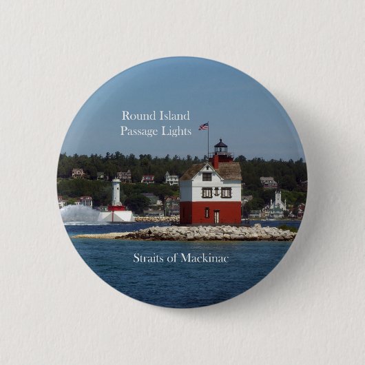 Badge Rond 5 Cm Bouton Tour Island Passage Lights (Devant)