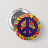 Badge Rond 5 Cm Bouton tourbillonnant de paix (Devant & derrière)