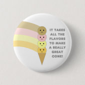Badge Rond 5 Cm Bouton Tous les saveurs (Devant)