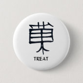 Badge Rond 5 Cm Bouton Treat Kanji (Devant)