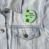 Badge Rond 5 Cm Bouton Trèfles (En situation)