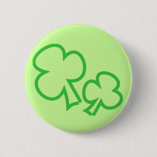 Badge Rond 5 Cm Bouton Trèfles (Devant)