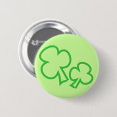 Badge Rond 5 Cm Bouton Trèfles (Devant & derrière)