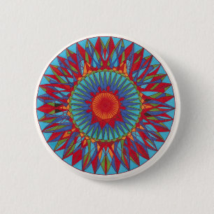 Badge Rond 5 Cm Bouton tri 1 idiot de mandala