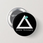 Badge Rond 5 Cm Bouton Triangle Aigu (Devant & derrière)