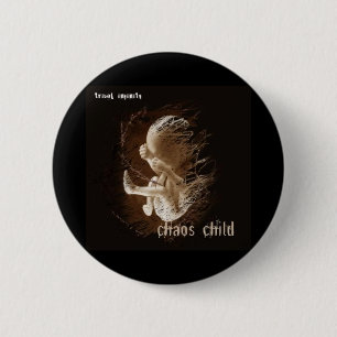 Badge Rond 5 Cm Bouton tribal d'enfant de chaos d'infini