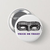Badge Rond 5 Cm Bouton Trick ou Treat Mask (Devant & derrière)
