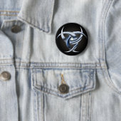 Badge Rond 5 Cm Bouton triple lunaire de déesse (En situation)