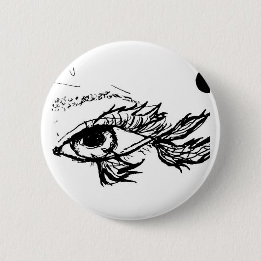 Badge Rond 5 Cm Bouton Trippy de poissons (Devant)